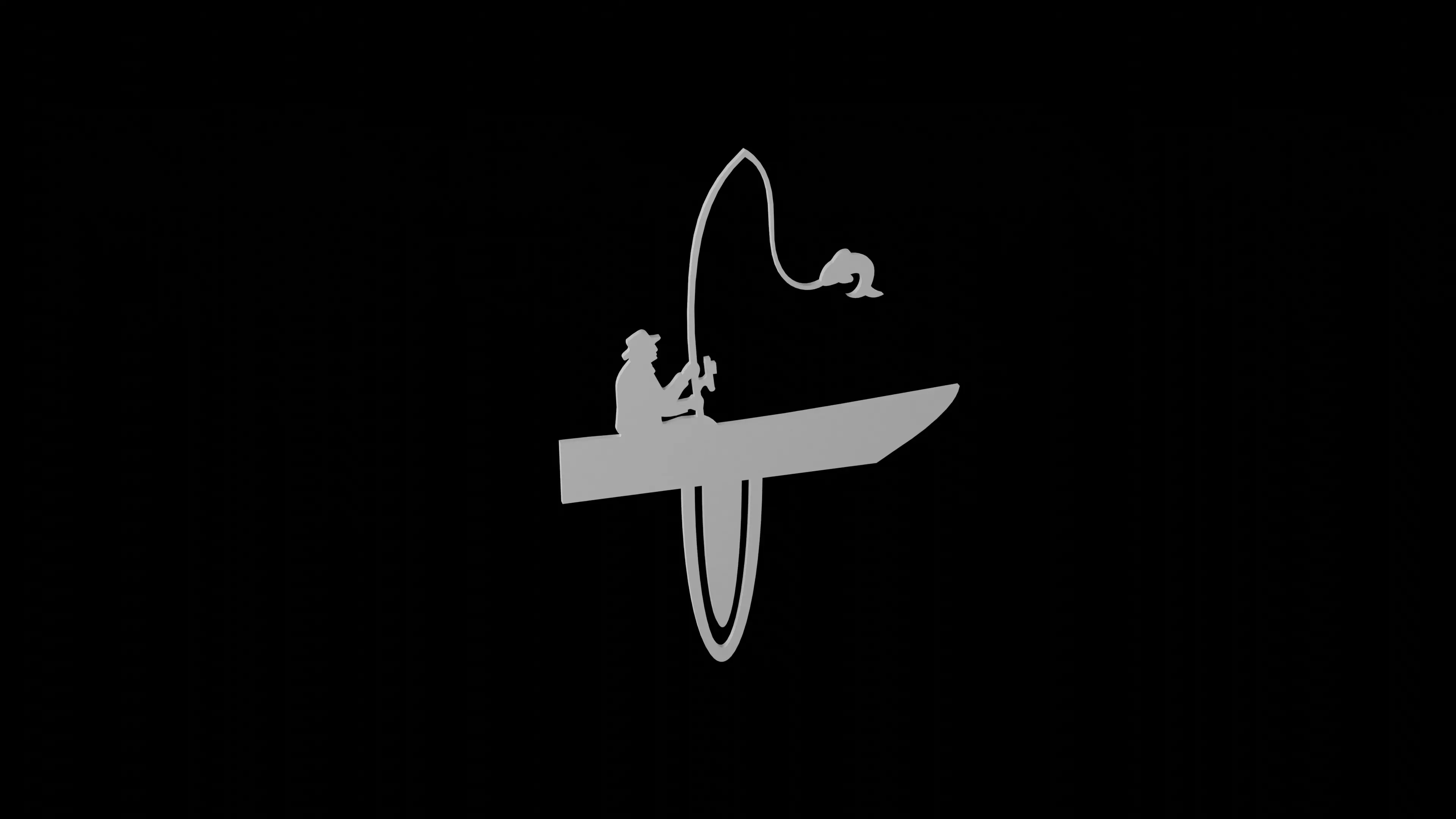 Fisherman Bookmark 3D print model