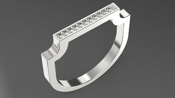 Signature Diamond Ring 3D print model
