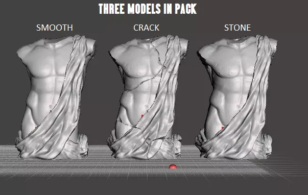 ANTIQUE MALE TORSO 3D print model_0