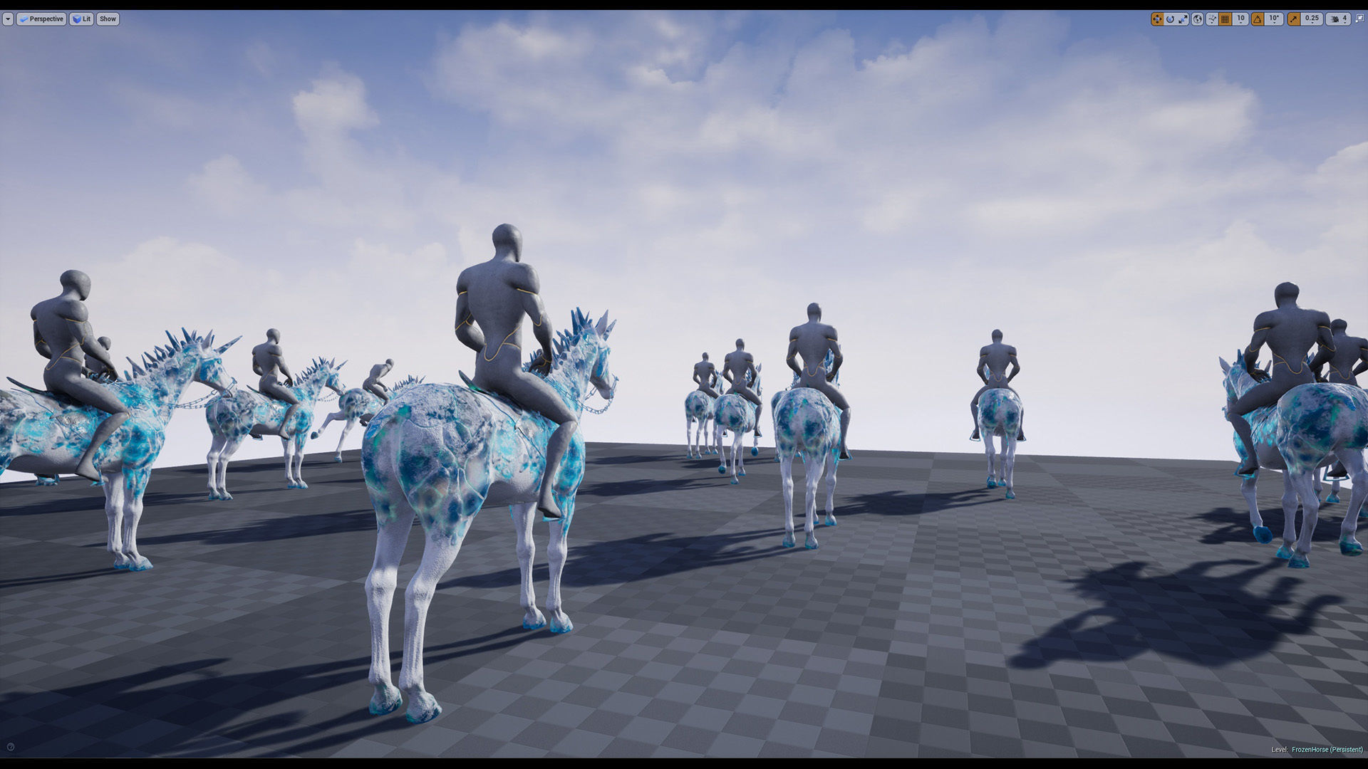 Frozen Horse Animated Asset Low-poly 3D model_10
