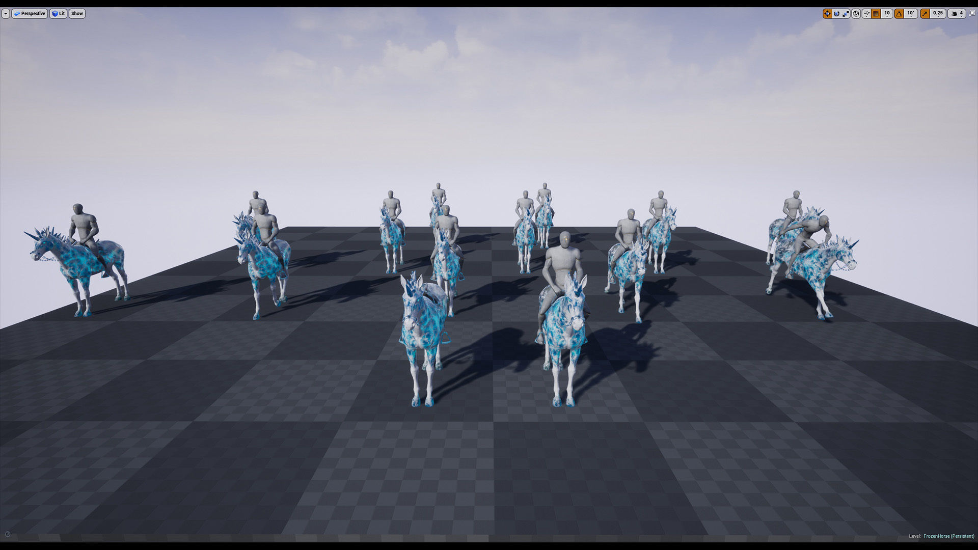 Frozen Horse Animated Asset Low-poly 3D model_9