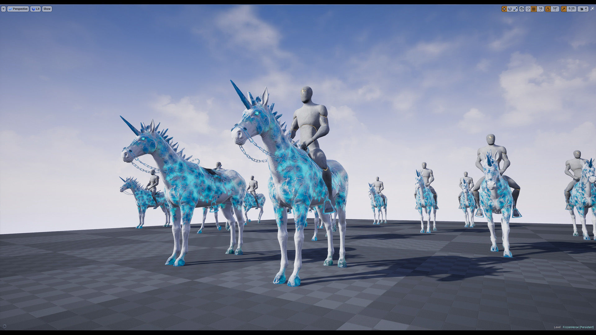 Frozen Horse Animated Asset Low-poly 3D model_11