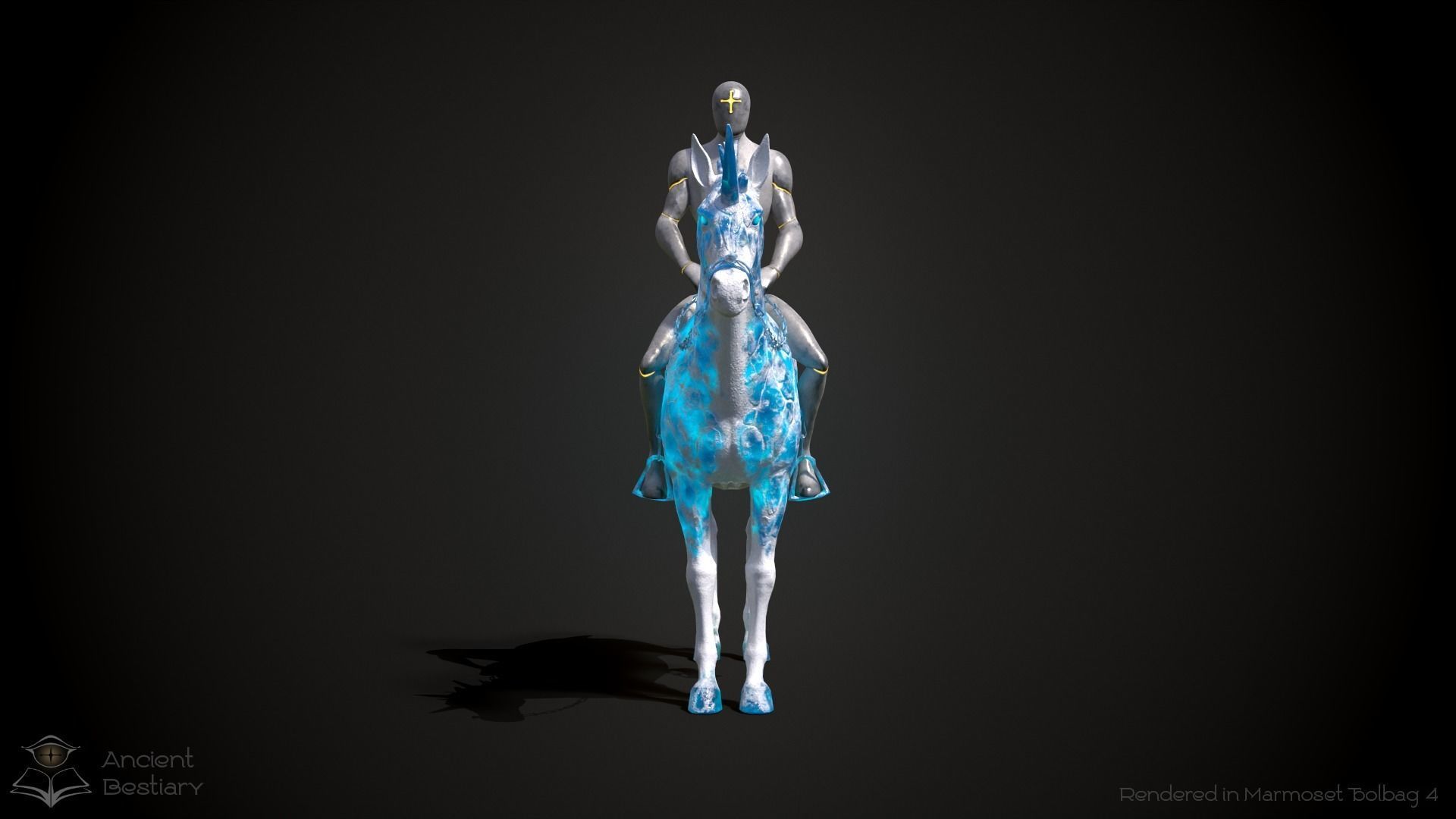 Frozen Horse Animated Asset Low-poly 3D model_4