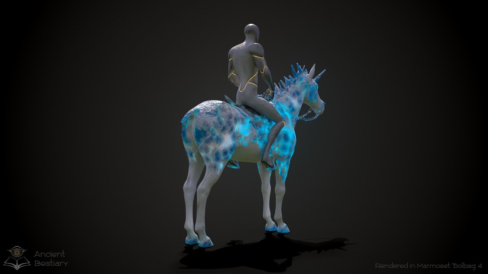 Frozen Horse Animated Asset Low-poly 3D model_3