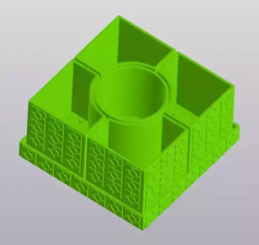 5 Planters square with holes in it