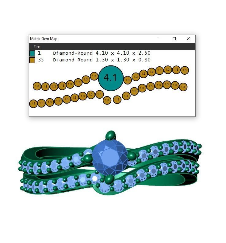 Ring474 engagement ring set gold 3D print model_6