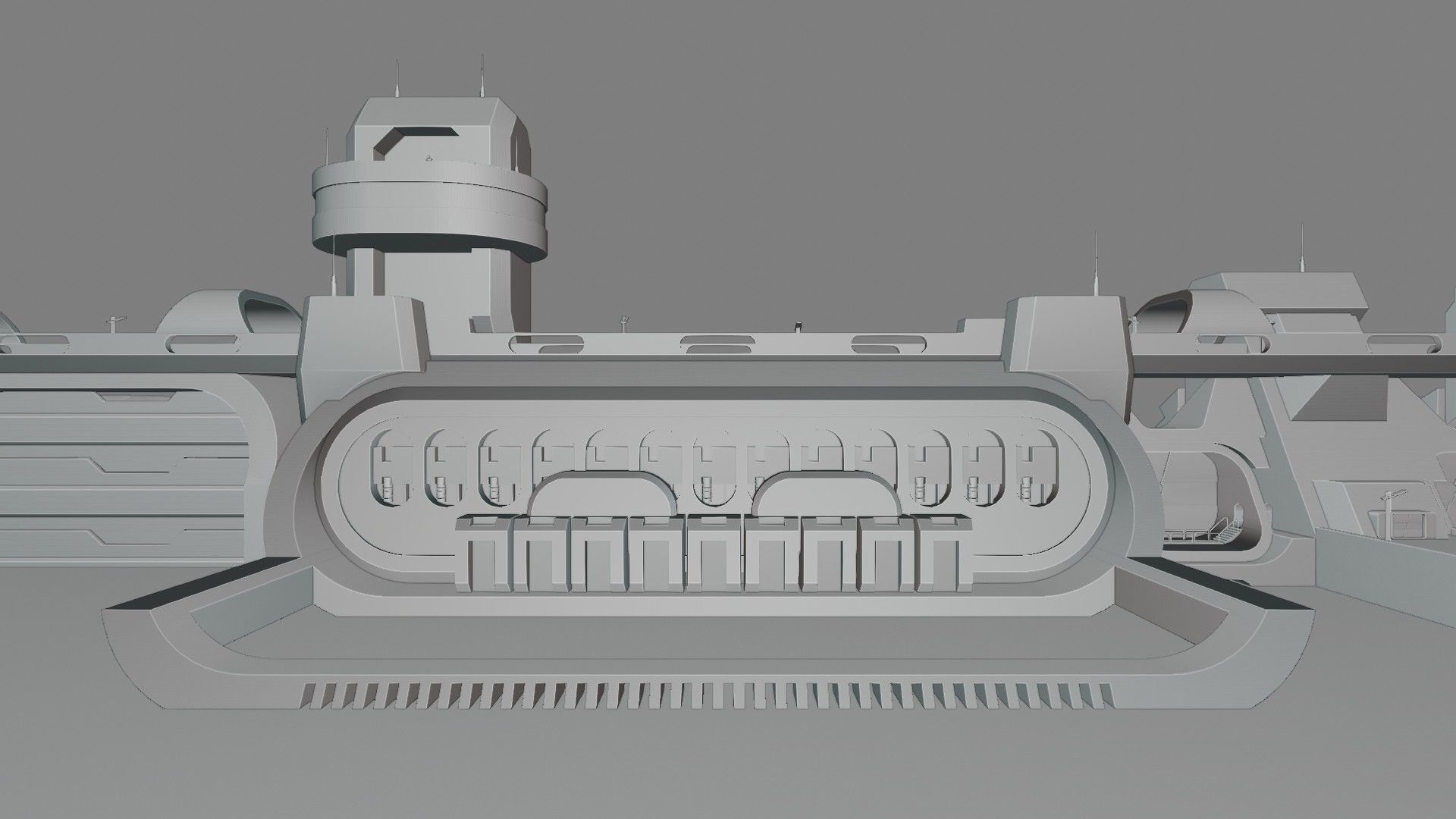 The DAM sci-fi Low-poly 3D model_10