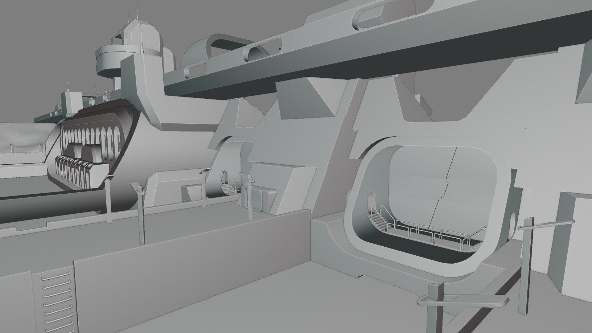 The DAM sci-fi Low-poly 3D model_18