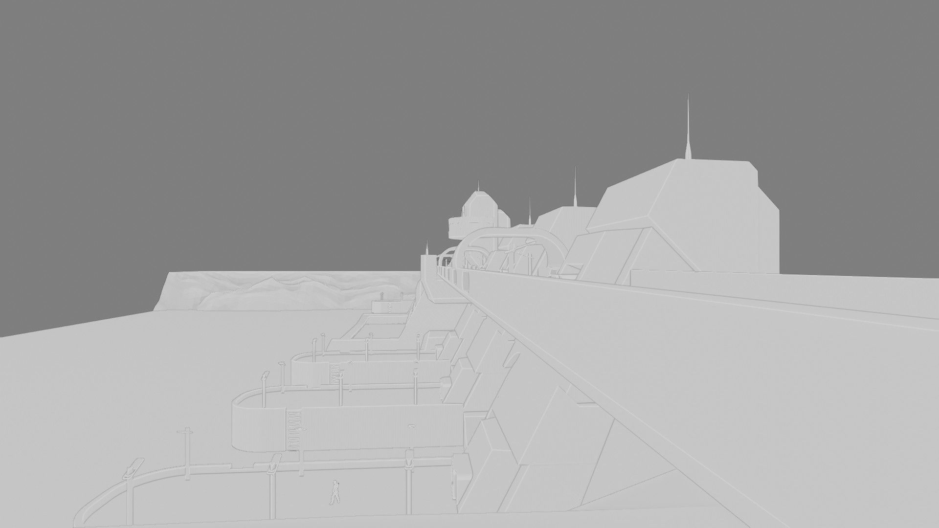 The DAM sci-fi Low-poly 3D model_20