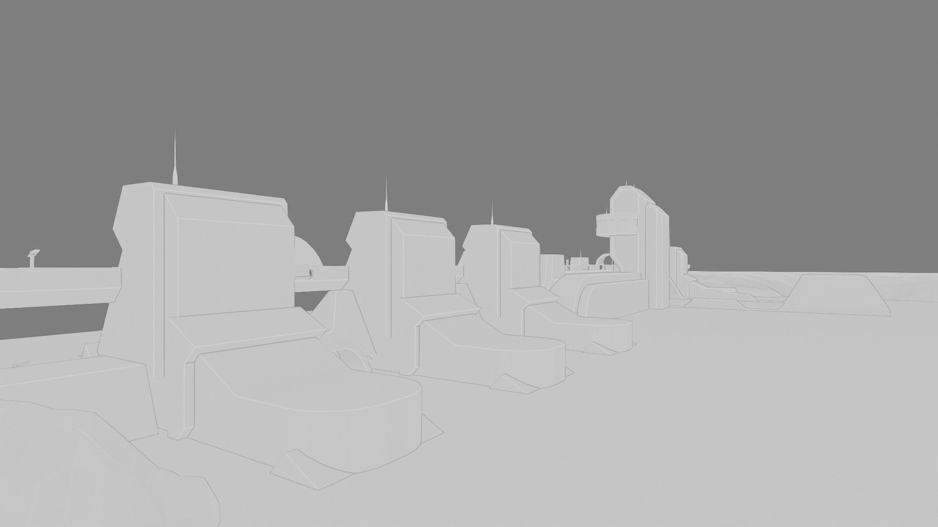 The DAM sci-fi Low-poly 3D model_16