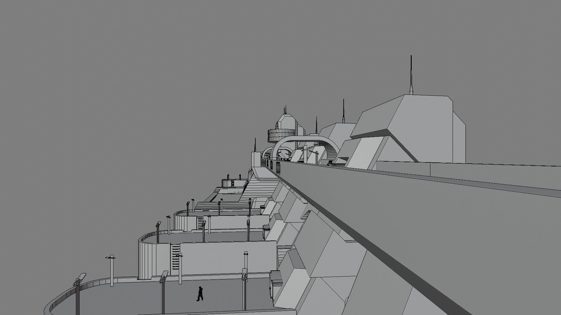 The DAM sci-fi Low-poly 3D model_13