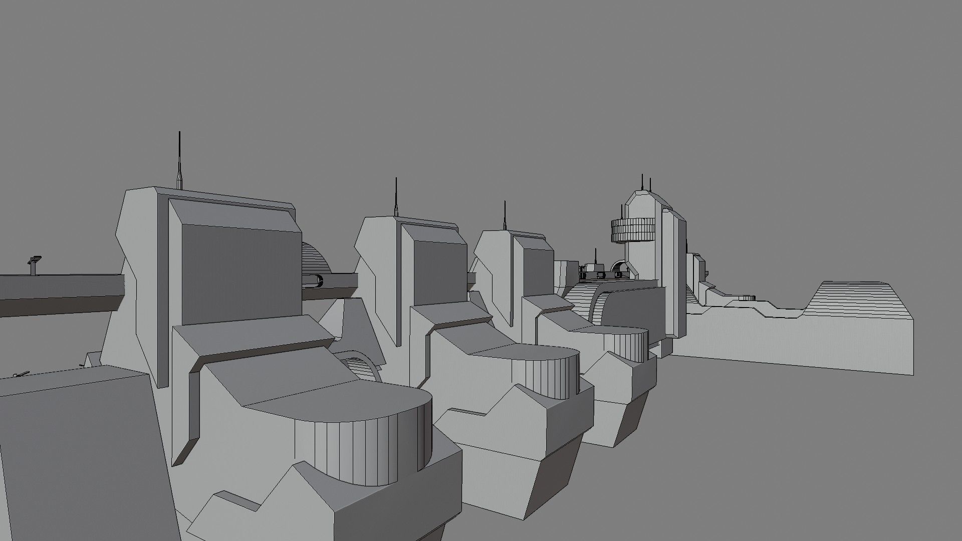 The DAM sci-fi Low-poly 3D model_22