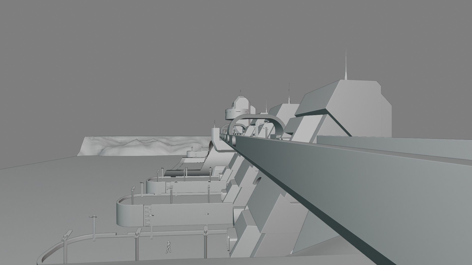 The DAM sci-fi Low-poly 3D model_17