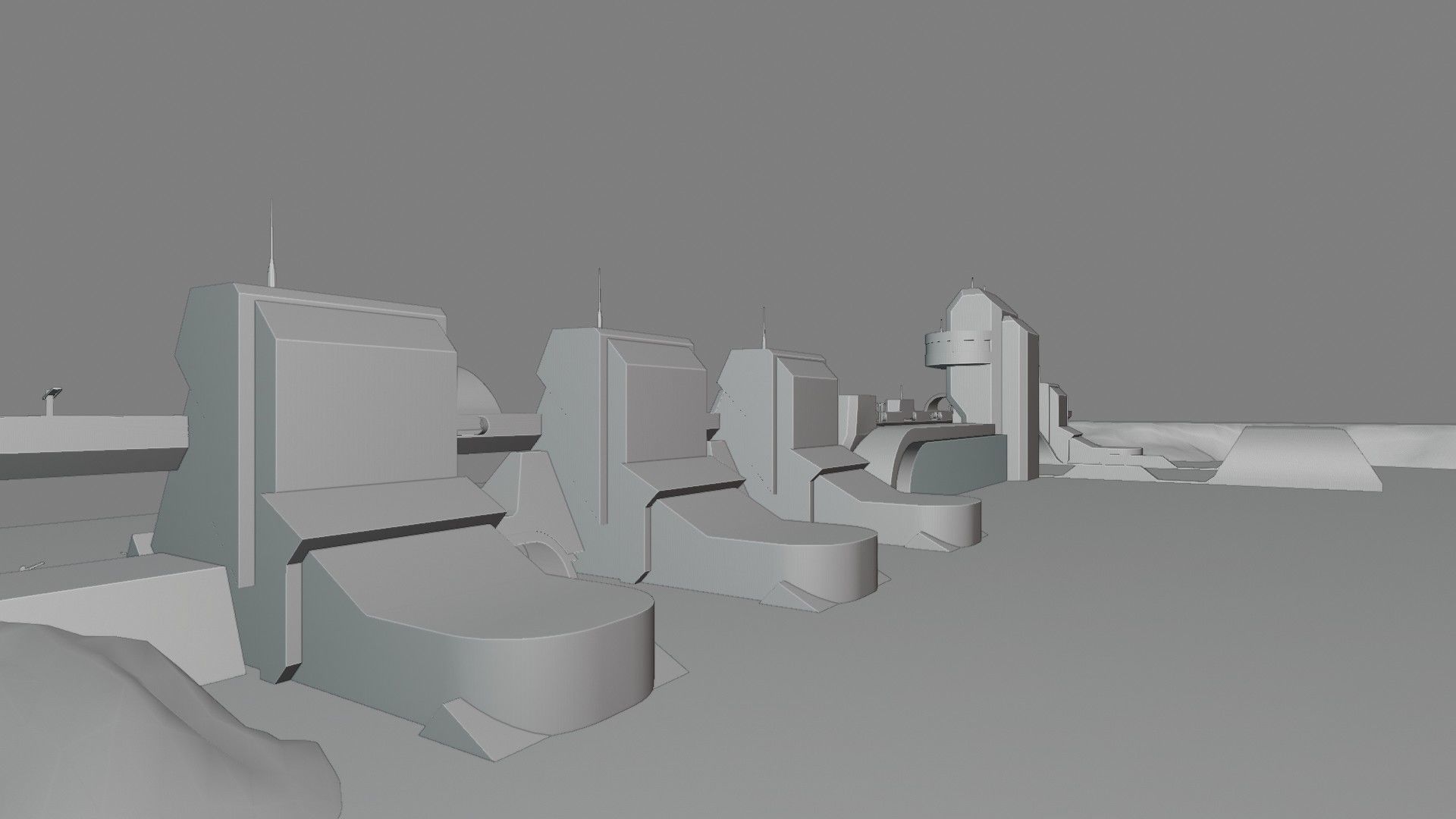 The DAM sci-fi Low-poly 3D model_14