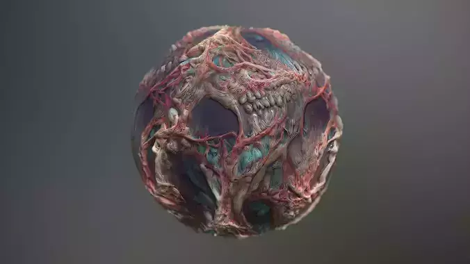 Material Skin Monster 17 Seamless PBR Texture Texture