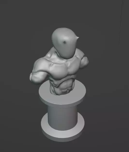 Statue model bust Free low-poly 3D model_0