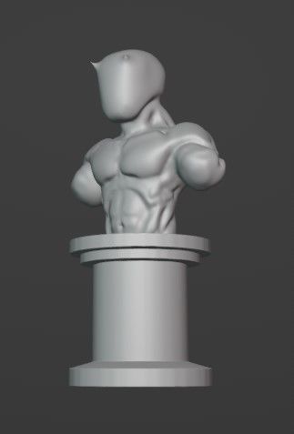 Statue model bust Free low-poly 3D model_1