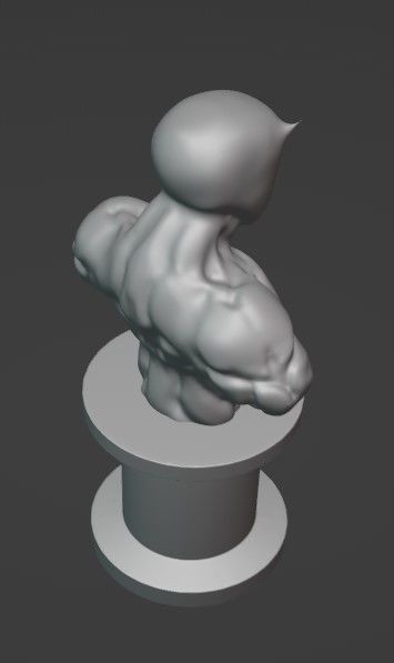 Statue model bust Free low-poly 3D model_3