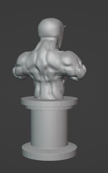 Statue model bust Free low-poly 3D model_2