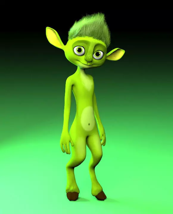 cartoon satyr Low-poly 3D model