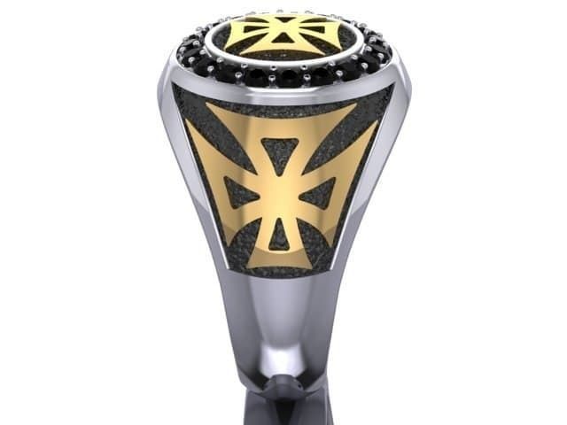 Ring with symbols of the Army of Ukraine 3D print model 3D print model_16