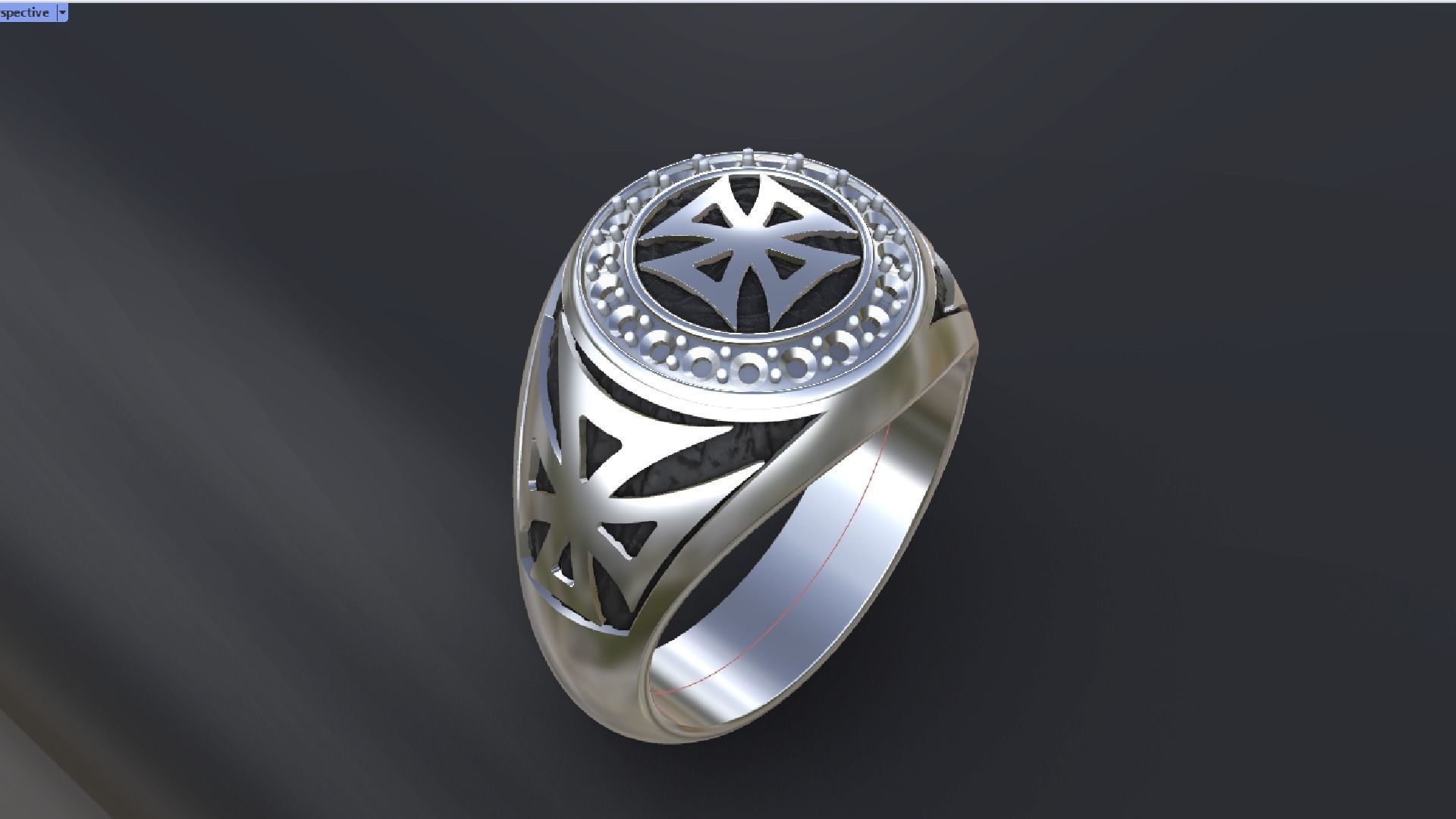 Ring with symbols of the Army of Ukraine 3D print model 3D print model_12
