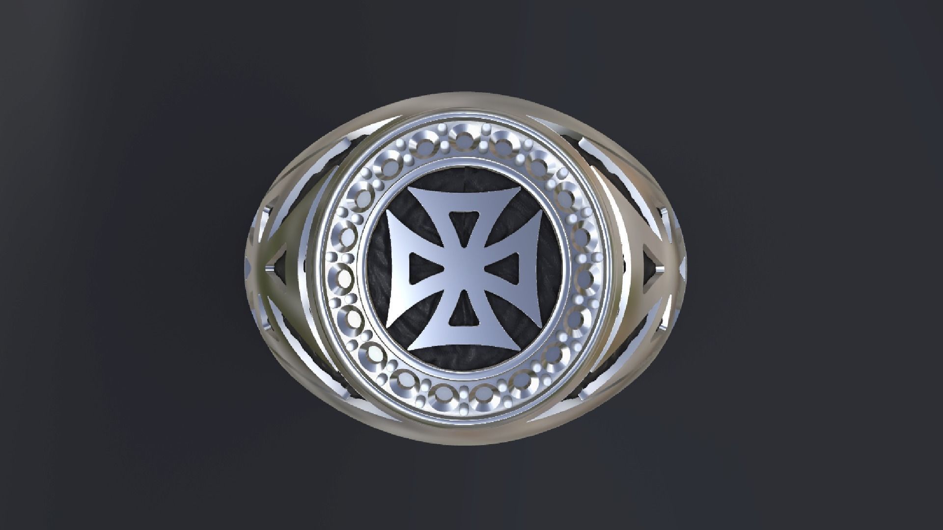 Ring with symbols of the Army of Ukraine 3D print model 3D print model_10
