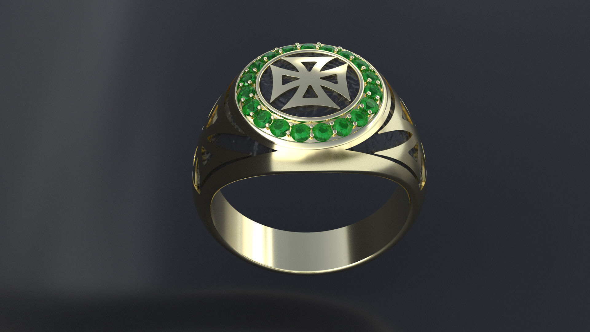 Ring with symbols of the Army of Ukraine 3D print model 3D print model_8