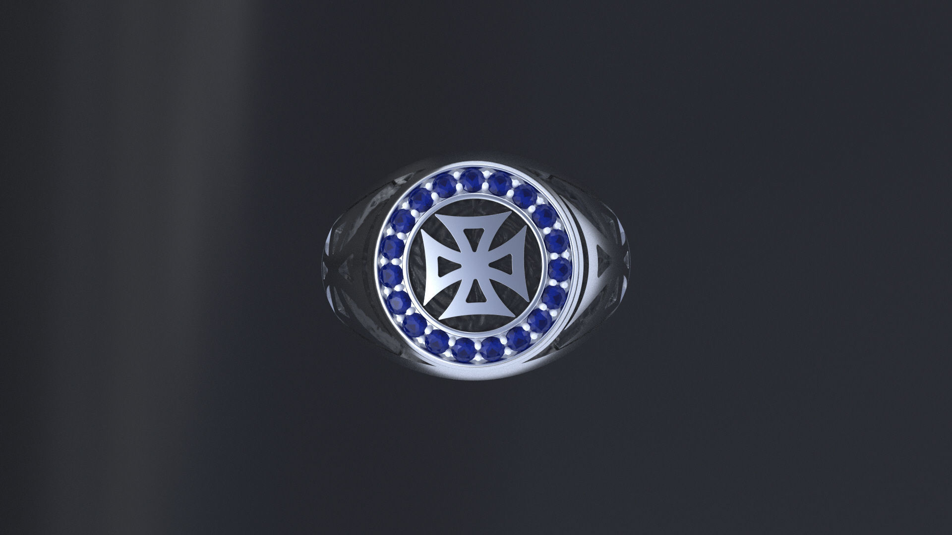 Ring with symbols of the Army of Ukraine 3D print model 3D print model_5