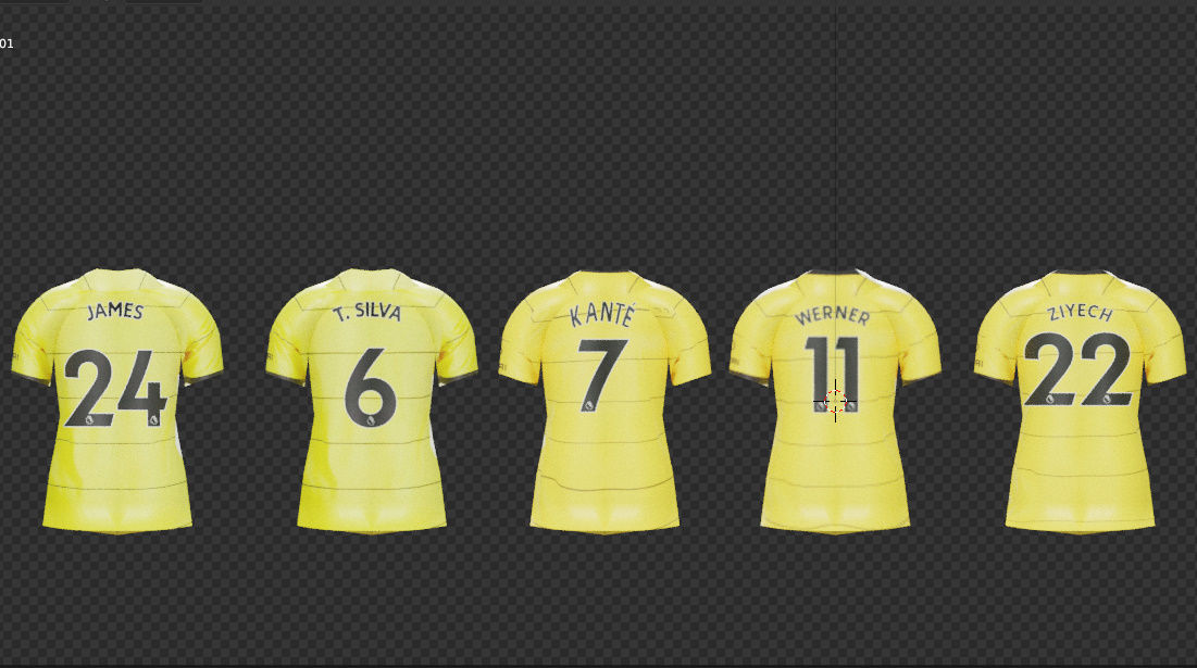 FOOTBALL SKITS- CHELSEA FOOTBALL JERSEY SKITS 3D model_18