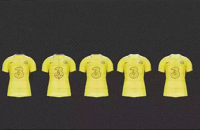 FOOTBALL SKITS- CHELSEA FOOTBALL JERSEY SKITS 3D model