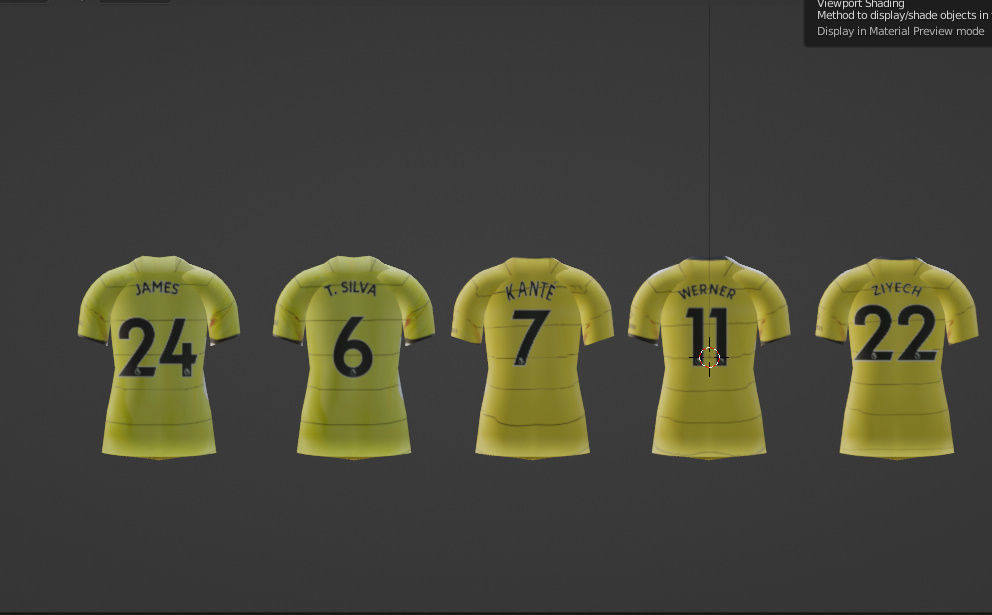 FOOTBALL SKITS- CHELSEA FOOTBALL JERSEY SKITS 3D model_15