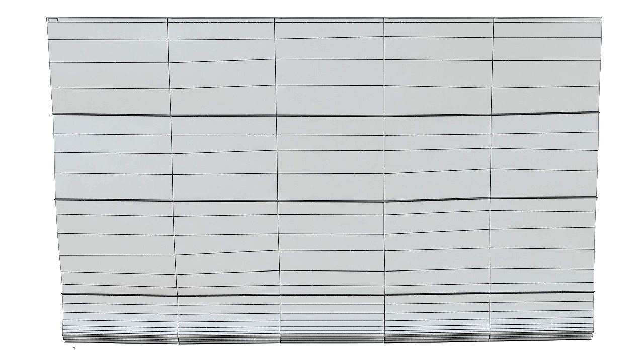 Fabric curtain blinds 3D model_4