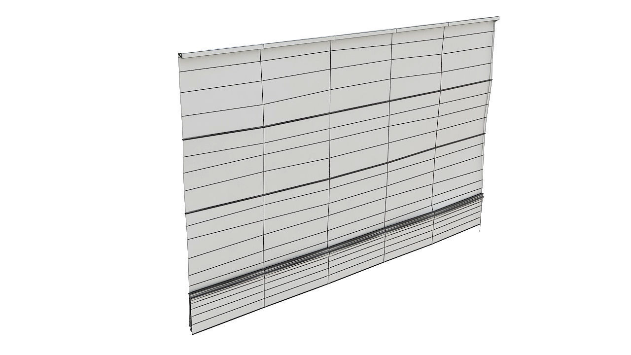 Fabric curtain blinds 3D model_6