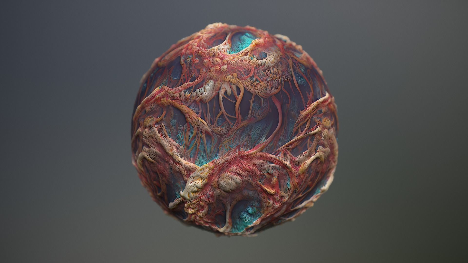 Material Skin Monster 14 Seamless PBR Texture Texture_14