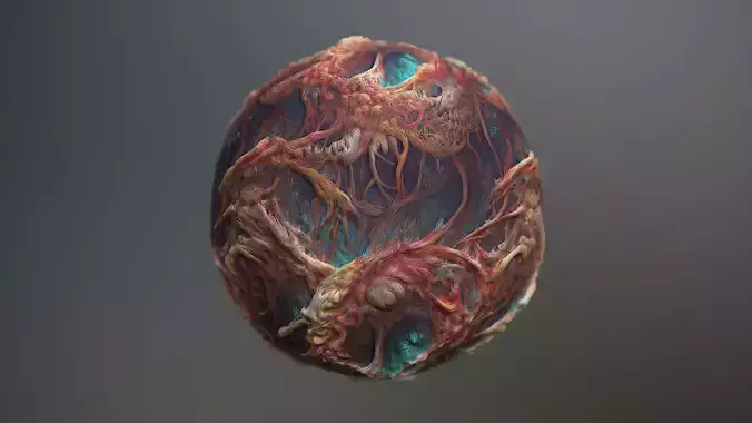 Material Skin Monster 14 Seamless PBR Texture Texture