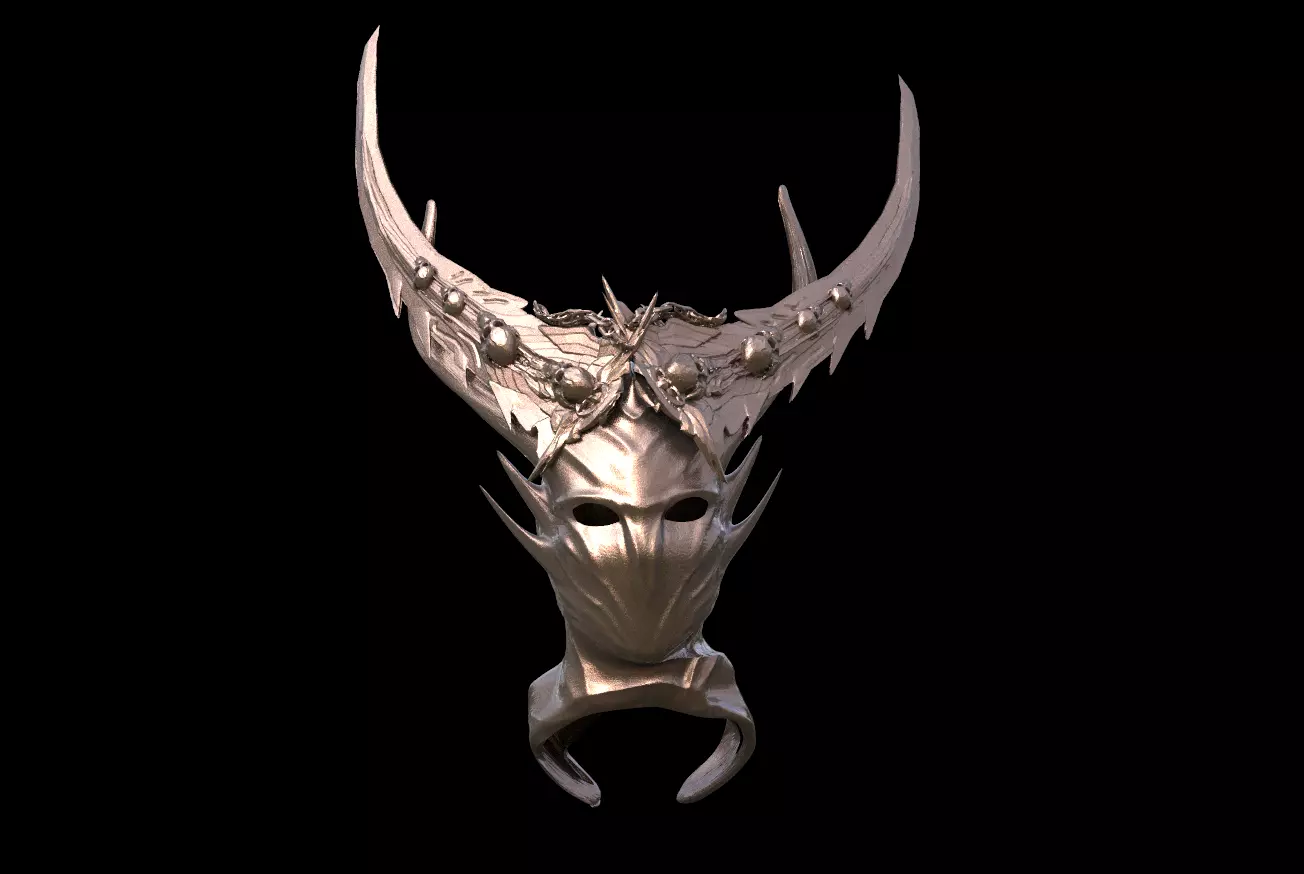 Noble Fallen Angel Helmet 1 3D model_0