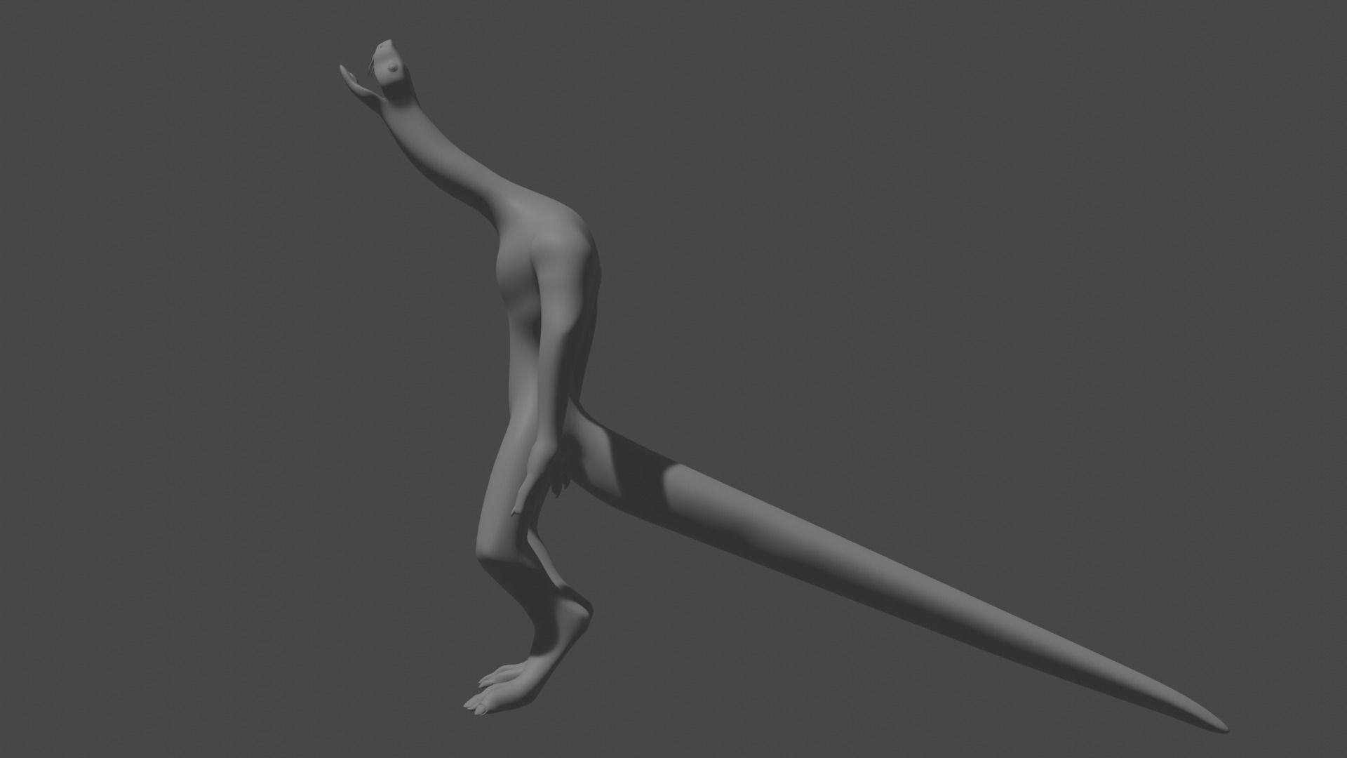 snake man Free 3D model_1