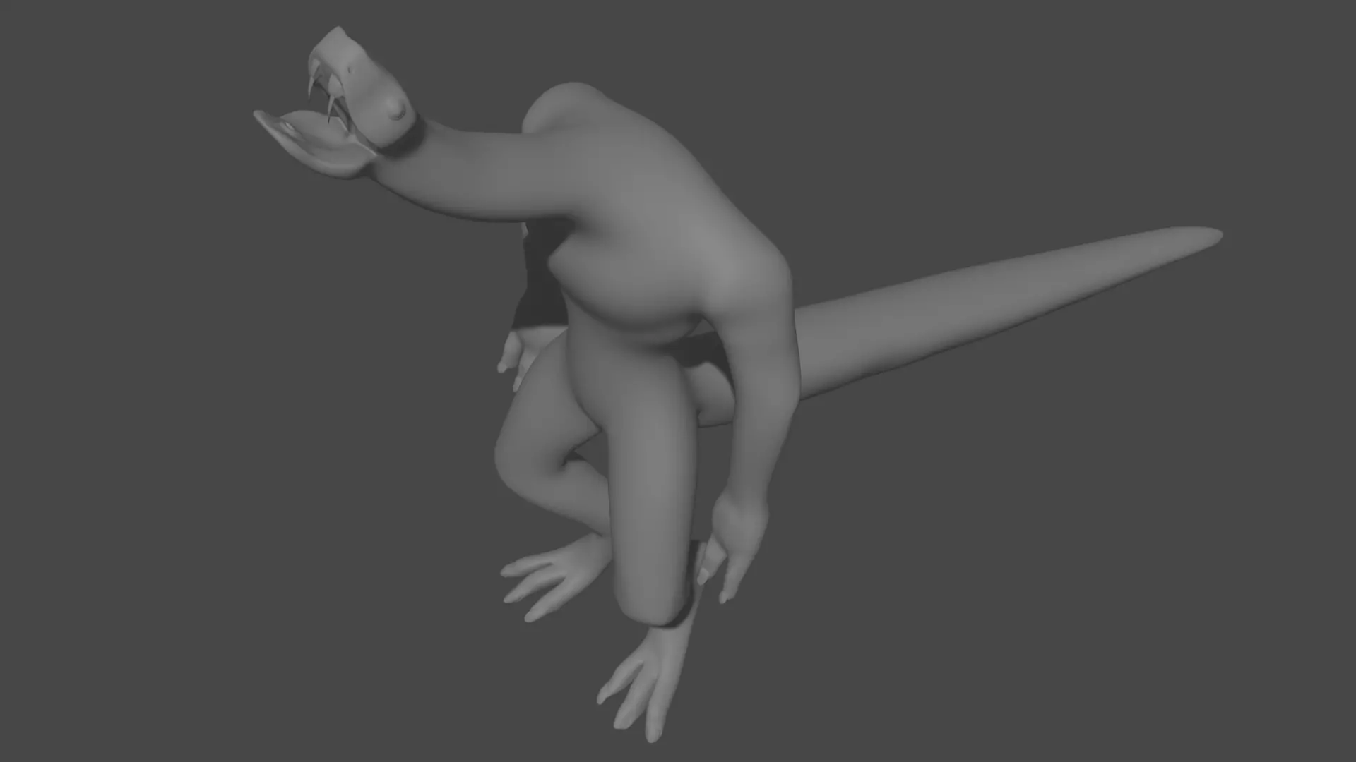 snake man Free 3D model_0