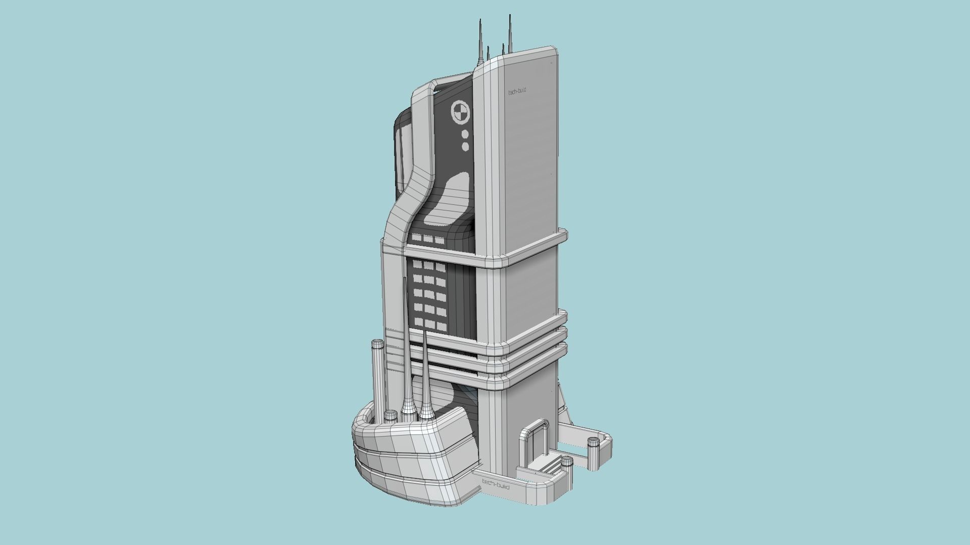 10 SciFi Buildings A Collection - Sci Fi Exterior Design _86