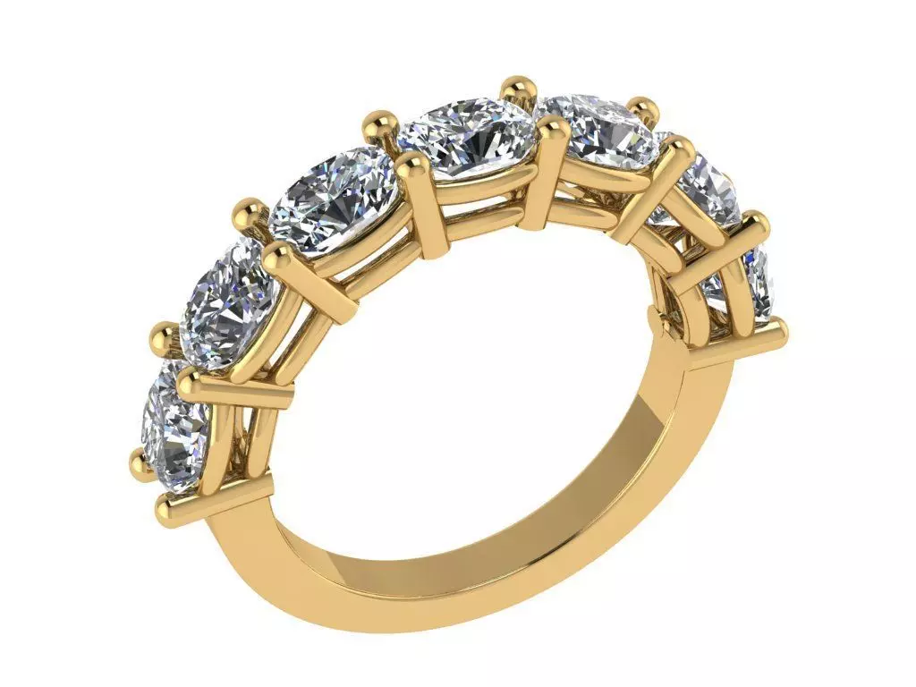 Ring477 gold diamond eternity ring 3D print model_0