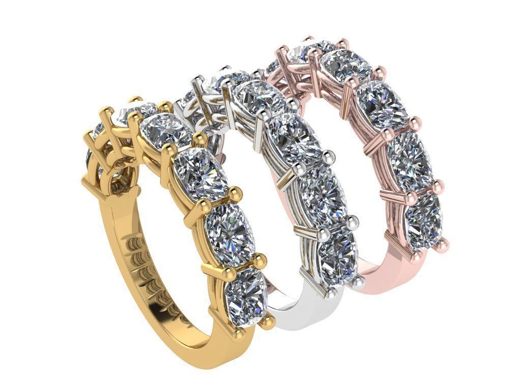 Ring477 gold diamond eternity ring 3D print model_4