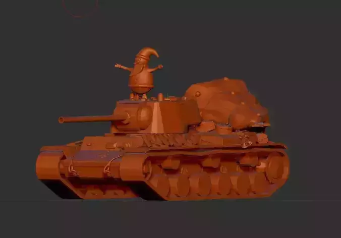 Santa Tank 3D print model