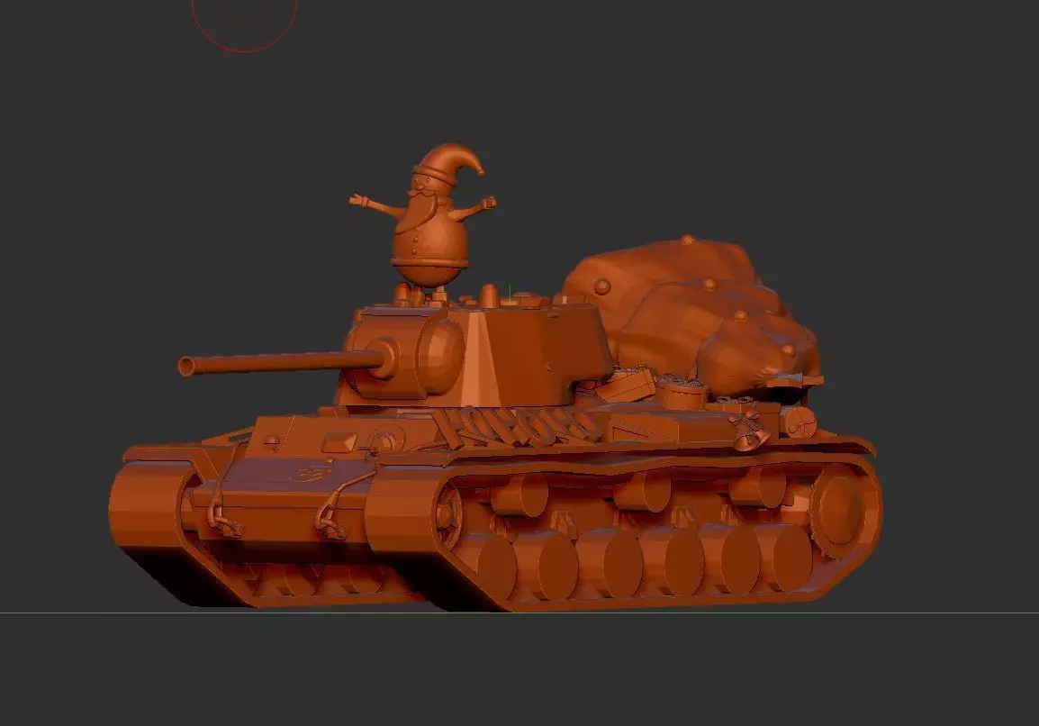 Santa Tank 3D print model_0