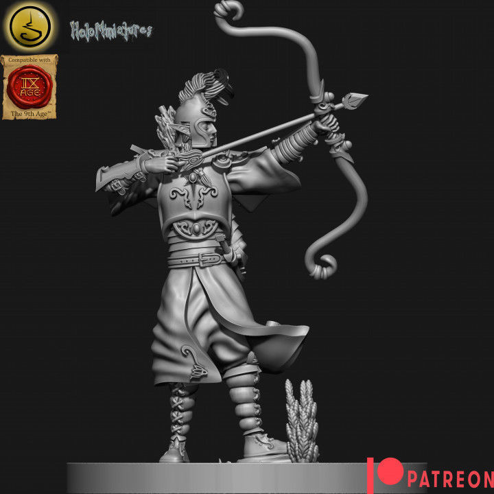 Highborn elves Archers 3D print model_12