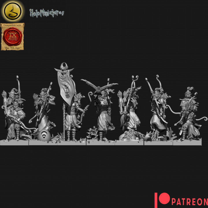 Highborn elves Archers 3D print model_1