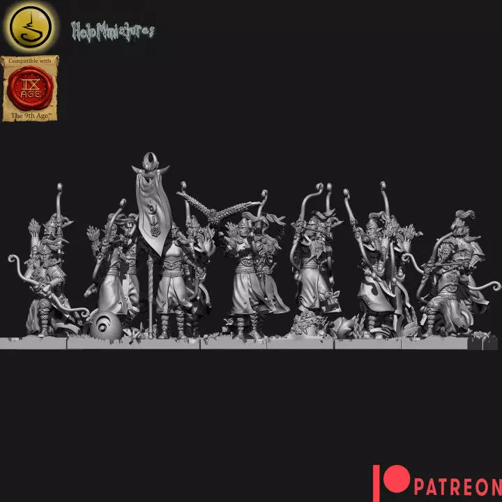 Highborn elves Archers 3D print model_0