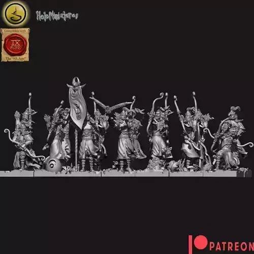 Highborn elves Archers 3D print model