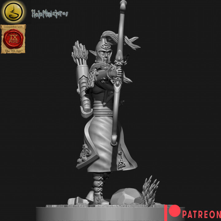 Highborn elves Archers 3D print model_2