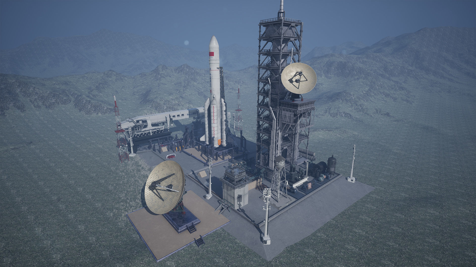 Chinese Rocket Launch  220 Assets Low-poly 3D model_8